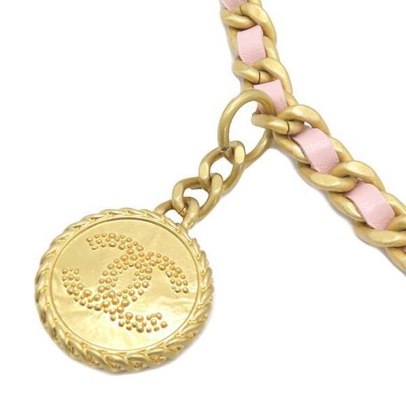 Chanel Chain Wallet Matelasse Mini Chain Clutch Leather Pink Vintage Hardware - Picture 7 of 15